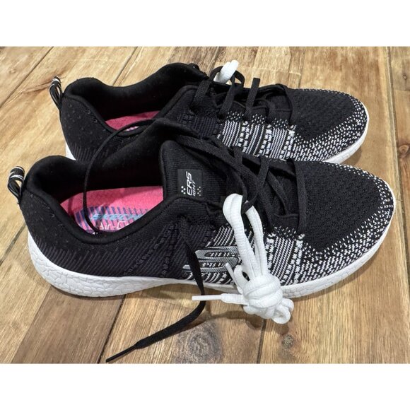 Sketchers Women's 8.5 Air Cooled Memory Foam Black Gray Comfort NEW - Picture 4 of 9